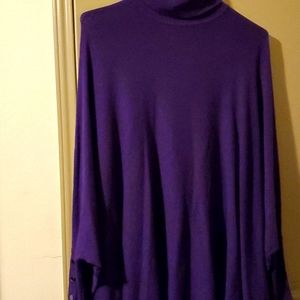 WOMENS ALFANI PONCHO TURTLE NECK LONGSLEEVE SWEATER / MEDIUM SIZE 10 -12
